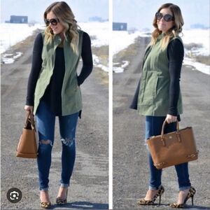 CAbi Olive Green Women's Vest